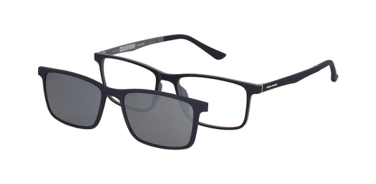Solano Herrenbrille mit Sonnenbrillenclip 90122 D 53