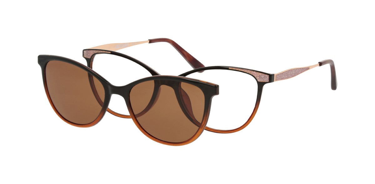 Solano Frauenbrille mit Sonnenclip 90138 C 53