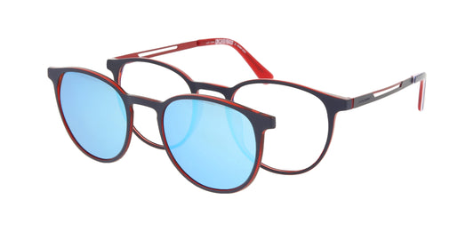 Solano Frauenbrille mit Sonnenbrillenclip 90158 B 51